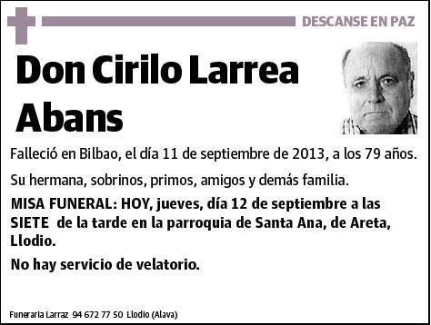 LARREA ABANS,CIRILO