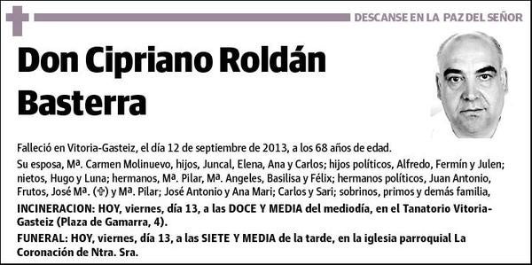 ROLDAN BASTERRA,CIPRIANO