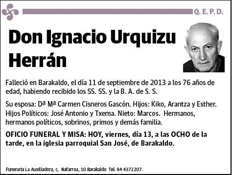 URQUIZU HERRAN,IGNACIO