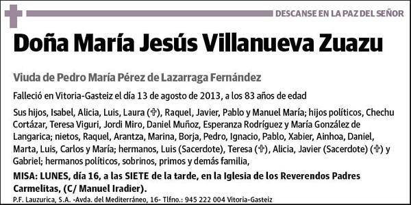 VILLANUEVA ZUAZU,MARIA JESUS