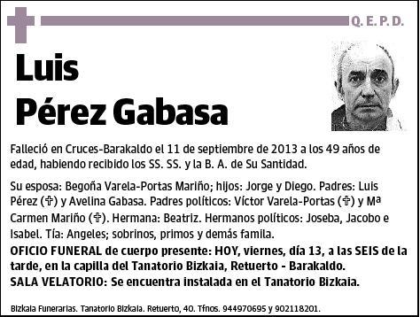 PEREZ GABASA,LUIS