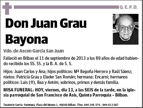 GRAU BAYONA,JUAN