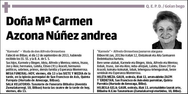 AZCONA NUÑEZ,Mª CARMEN