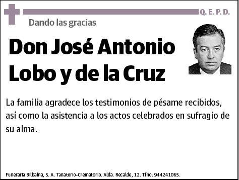 LOBO Y DE LA CRUZ,JOSE ANTONIO