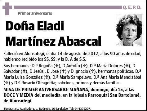 MARTINEZ ABASCAL,ELADI