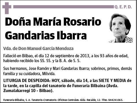 GANDARIAS IBARRA,MARIA ROSARIO