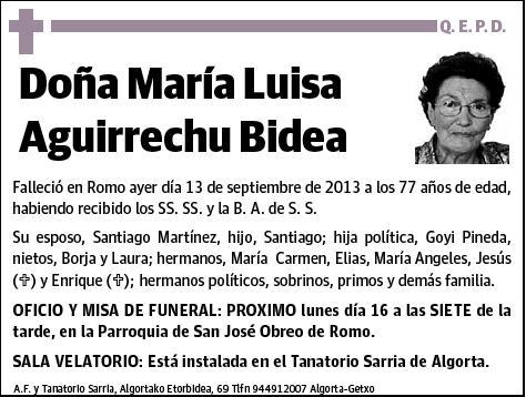 AGUIRRECHU BIDEA,MARIA LUISA