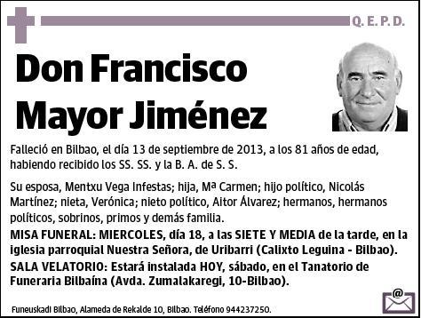 MAYOR JIMENEZ,FRANCISCO