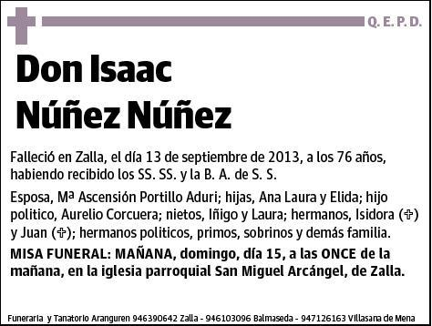 NUÑEZ NUÑEZ,ISAAC