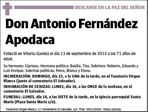 FERNANDEZ APODACA,ANTONIO