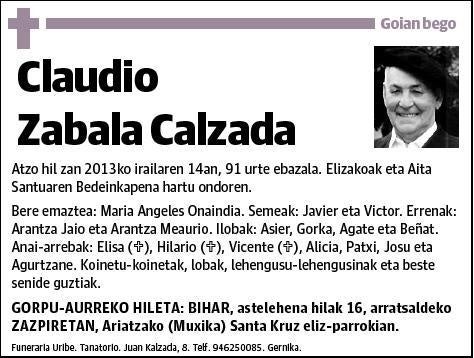 ZABALA CALZADA,CLAUDIO