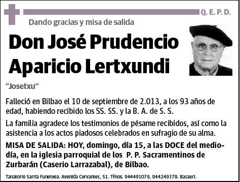 APARICIO LERTXUNDI,JOSE PRUDENCIO