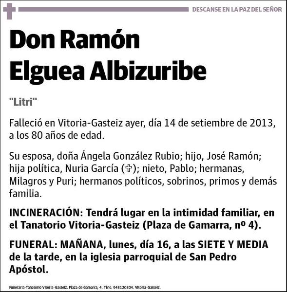 ELGUEA ALBIZURIBE,RAMON