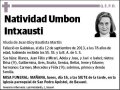 UMBON INTXAUSTI,NATIVIDAD