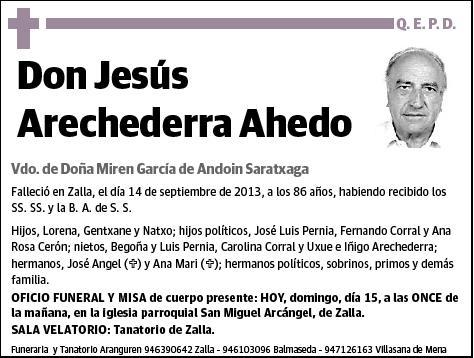 ARECHEDERRA AHEDO,JESUS