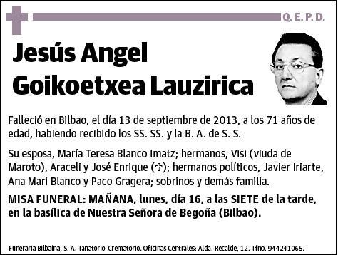 GOIKOETXEA LAUZIRICA,JESUS ANGEL