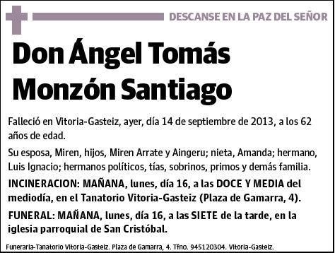 MONZON SANTIAGO,ANGEL TOMAS