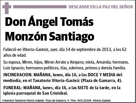 MONZON SANTIAGO,ANGEL TOMAS