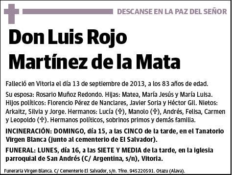 ROJO MARTINEZ DE LA MATA,LUIS