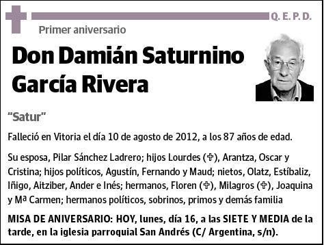 GARCÍA RIVERA,DAMIÁN SATURNINO