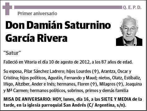 GARCÍA RIVERA,DAMIÁN SATURNINO