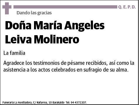 LEIVA MOLINERO,MARIA ANGELES