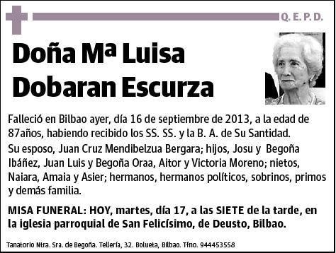 DOBARAN ESCURZA,Mª LUISA