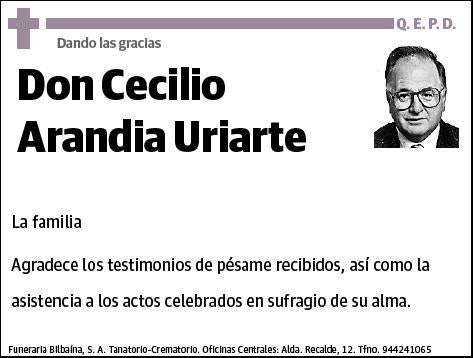 ARANDIA URIARTE,CECILIO