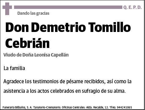 TOMILLO CEBRIAN,DEMETRIO