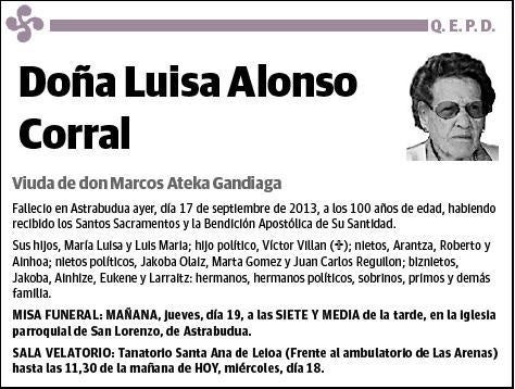 ALONSO CORRAL,LUISA