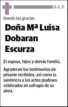 DOBARAN ESCURZA,Mª LUISA