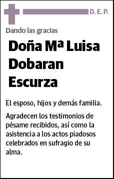 DOBARAN ESCURZA,Mª LUISA