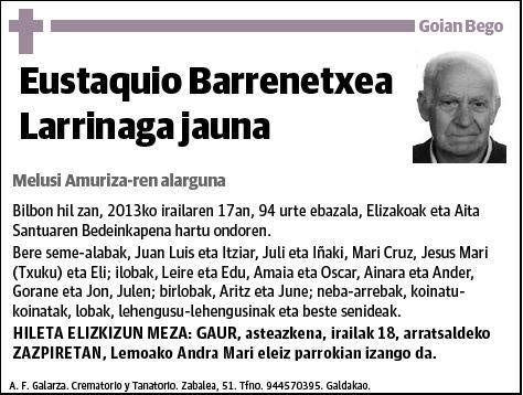 BARRENETXEA LARRINAGA,EUSTAQUIO