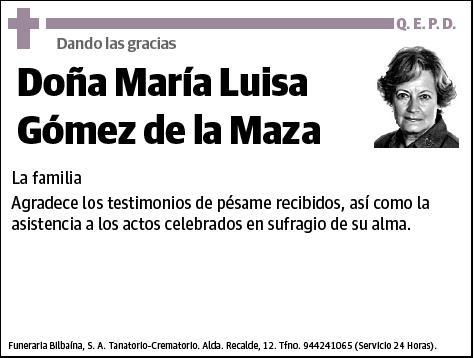 GOMEZ DE LA MAZA,MARIA LUISA