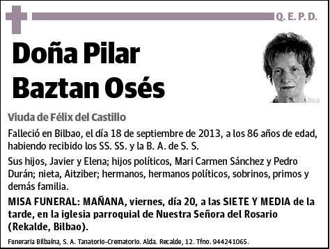 BAZTAN OSÉS,PILAR