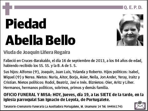 ABELLA BELLO,PIEDAD