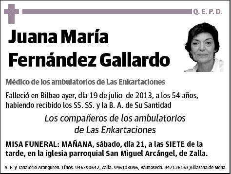 FERNANDEZ GALLARDO,JUANA MARIA