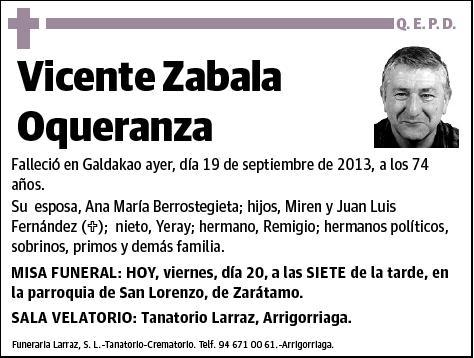 ZABALA OQUERANZA,VICENTE