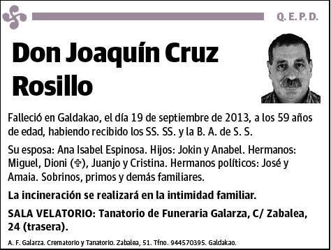 CRUZ ROSILLO,JOAQUIN