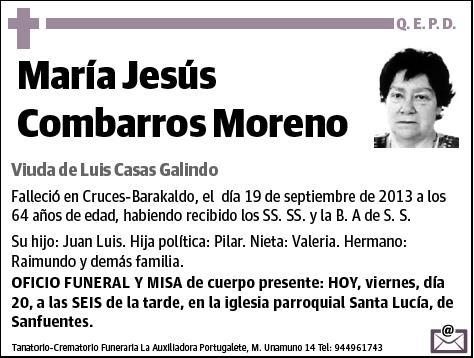 COMBARROS MORENO,MARIA JESUS