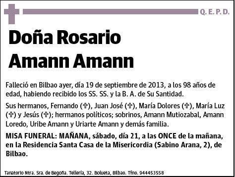 AMANN AMANN,ROSARIO