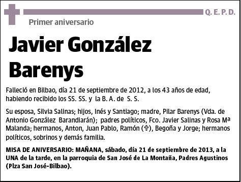 GONZALEZ BARENYS,JAVIER