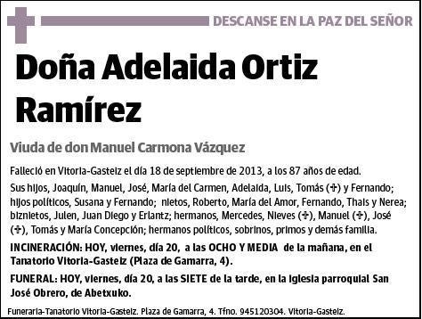 ORTIZ RAMIREZ,ADELAIDA