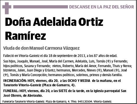 ORTIZ RAMIREZ,ADELAIDA