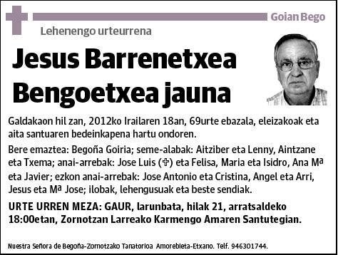 BARRENETXEA BENGOETXEA,JESUS