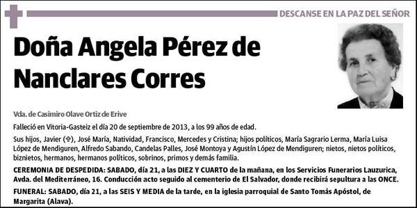 PEREZ DE NANCLARES CORRES,ANGELA