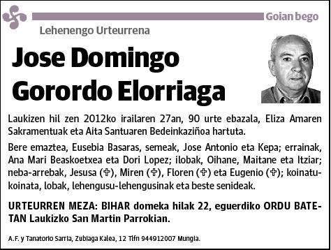 GORORDO ELORRIAGA,JOSE DOMINGO