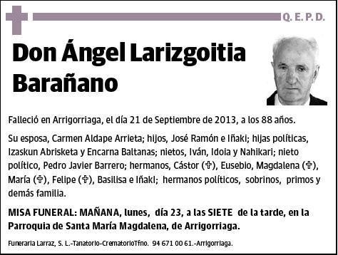 LARIZGOITIA BARAÑANO,ANGEL