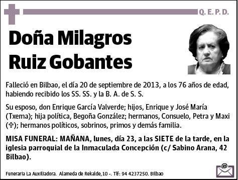 RUIZ GOBANTES,MILAGROS