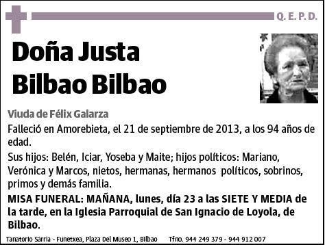 BILBAO BILBAO,JUSTA